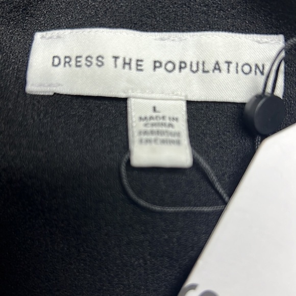 Dress The Population Tiffany Black Dress NWT Size Large - Picture 5 of 16